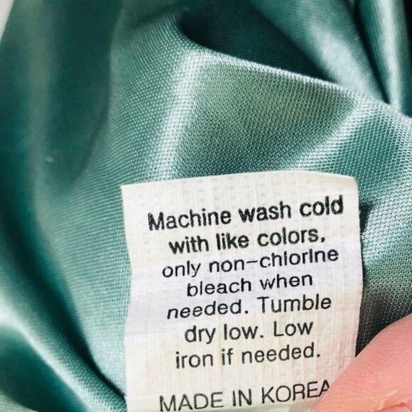 O2 Collection Women’s Midi Sundress Large Juniors Polka Dot Pleats Green - Picture 9 of 9